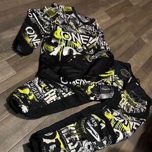 O'Neal Black and Yellow Graphic Motocross Set